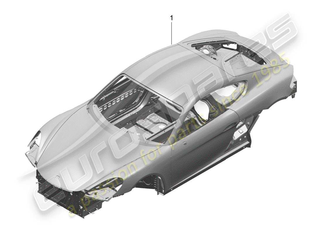 porsche 2020 (718 cayman) car body part diagram