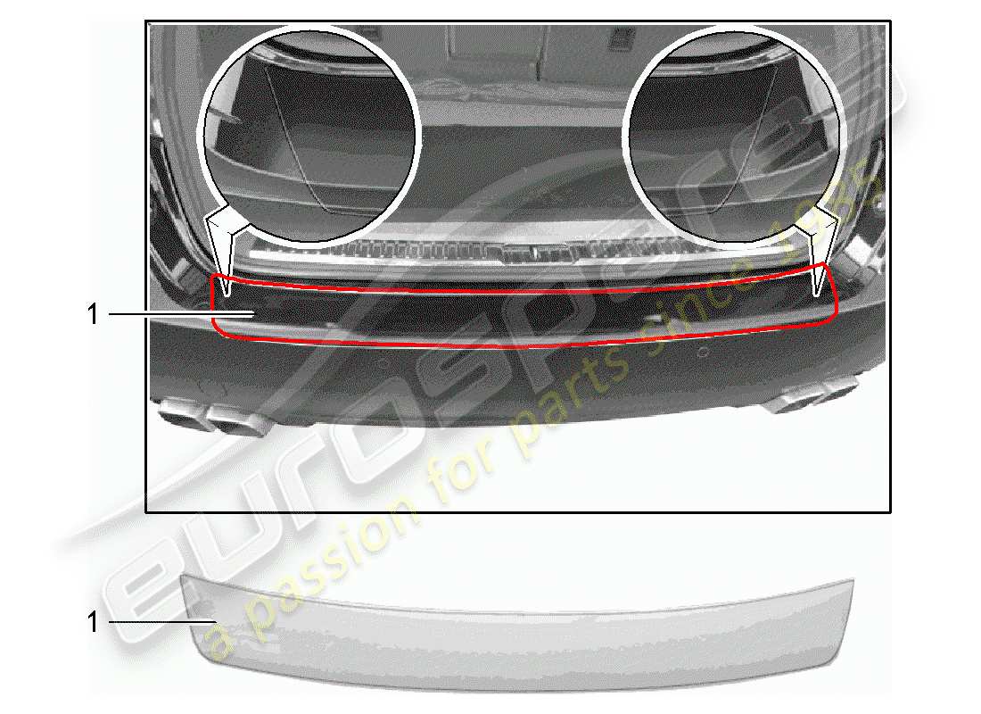 porsche 2016 (tequipment cayenne) load edge protection part diagram