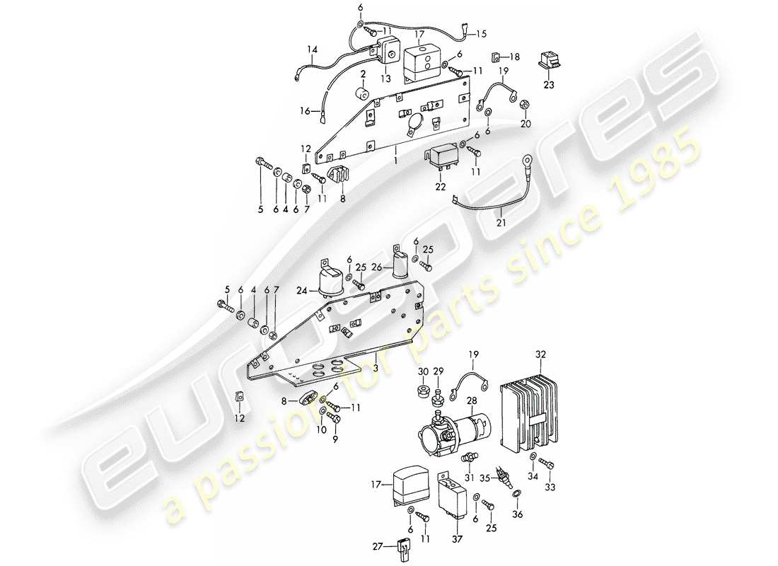 porsche 1969 (911/912) plate part diagram