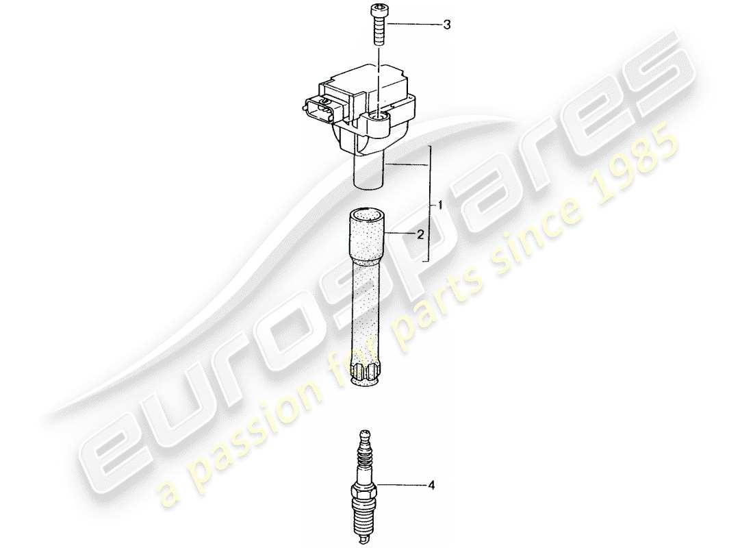 porsche 2004 (996) ignition system parts diagram