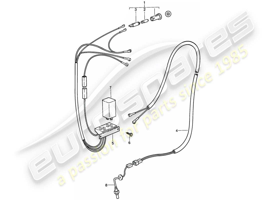 porsche 1989 (911) emission control part diagram