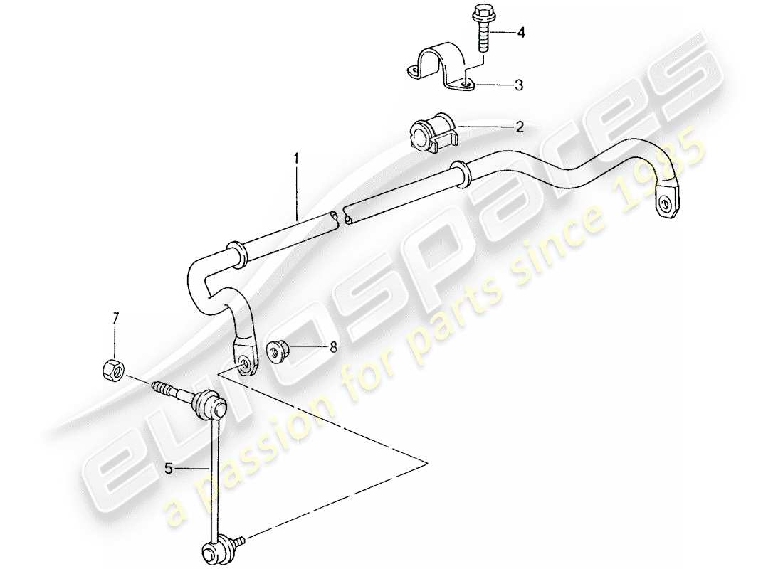 porsche 2001 (986 boxster) stabilizer part diagram