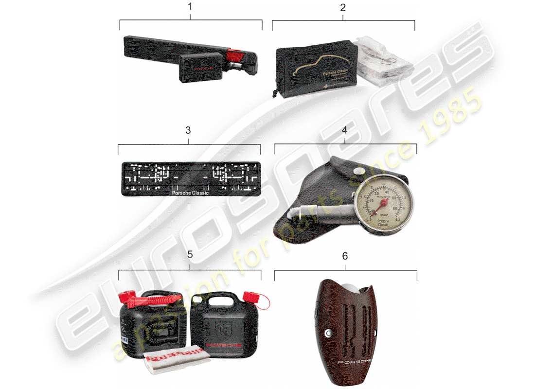 porsche 996 t/gt2 (2002) accessories - porsche classic parts diagram