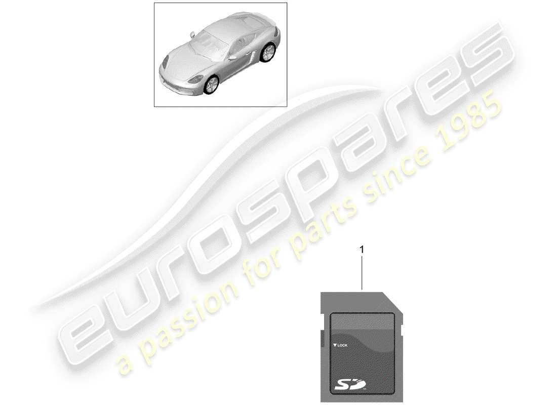 porsche 2020 (718 cayman) sd memory card for updating part diagram