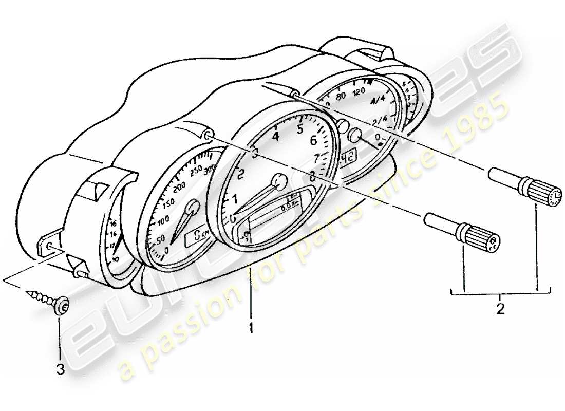 porsche 2002 (996 turbo / gt2) instruments - complete - see memo ti: - gr.9 , nr.10/01 part diagram