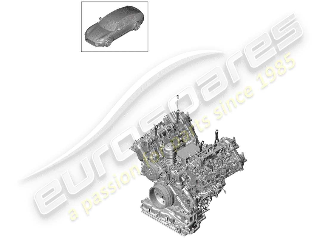 porsche 2020 (panamera 971-1) long block parts diagram