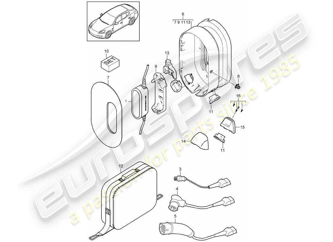 porsche 2012 (panamera 970) electronic unit part diagram
