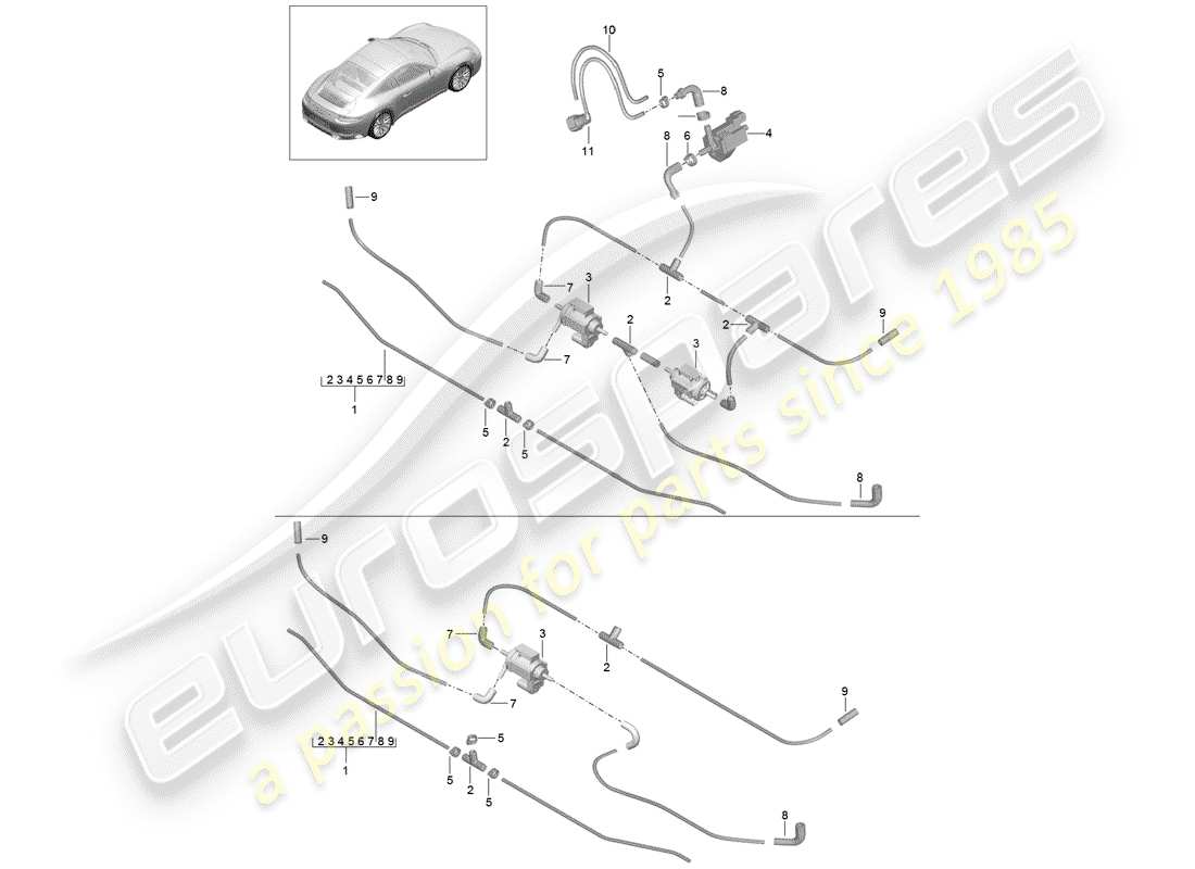 porsche 2017 (991-2) air cleaner part diagram