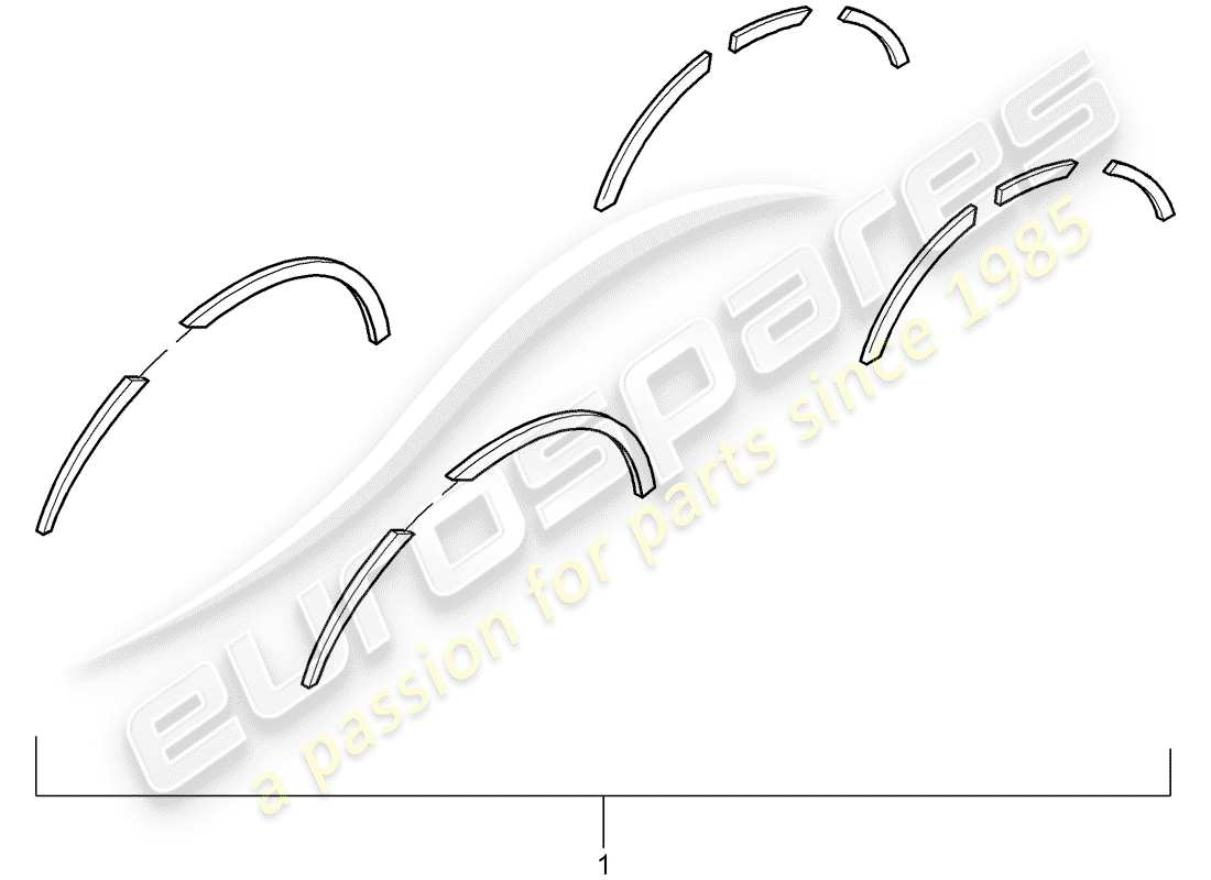 porsche 2016 (tequipment cayenne) fender flare part diagram