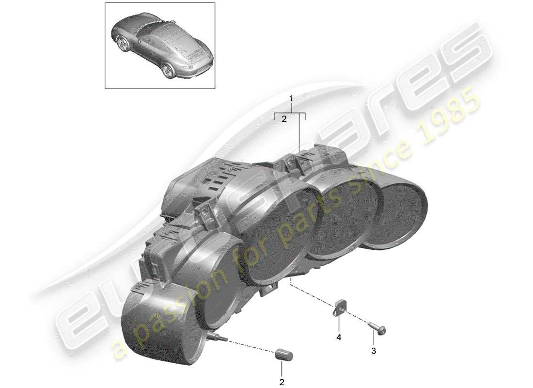 porsche 2014 (991-1) instruments part diagram