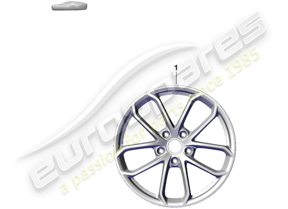 porsche 2019 (718 boxster spyder) alloy wheel part diagram