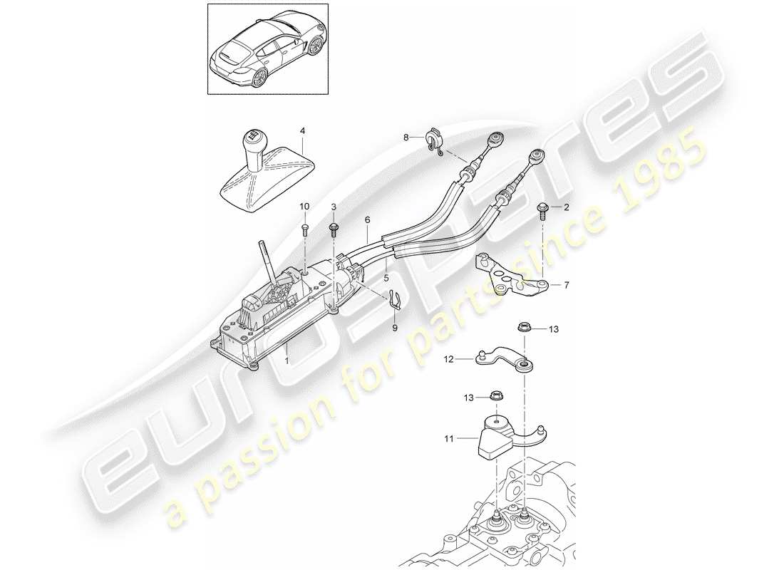 porsche 2010 (panamera 970) transmission control part diagram