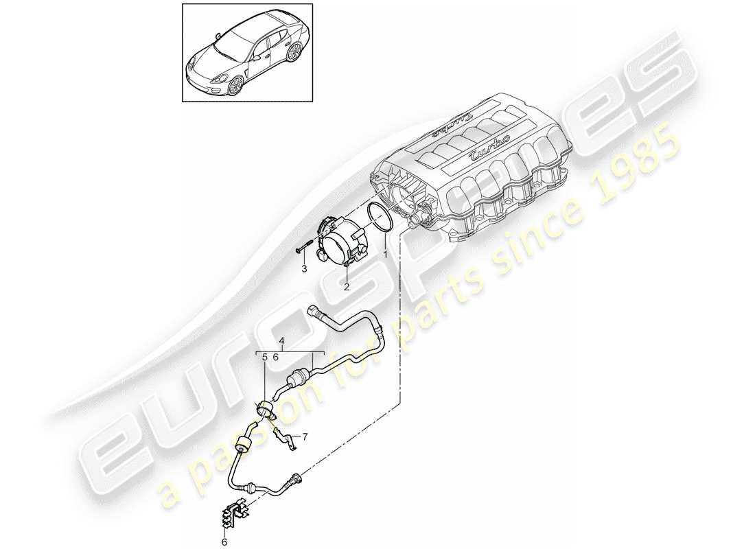 porsche 2010 (panamera 970) throttle body part diagram