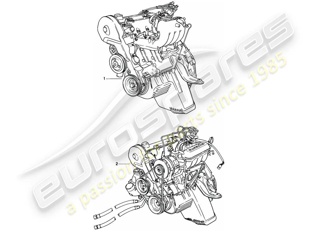 porsche 1978 (924) replacement engine parts diagram