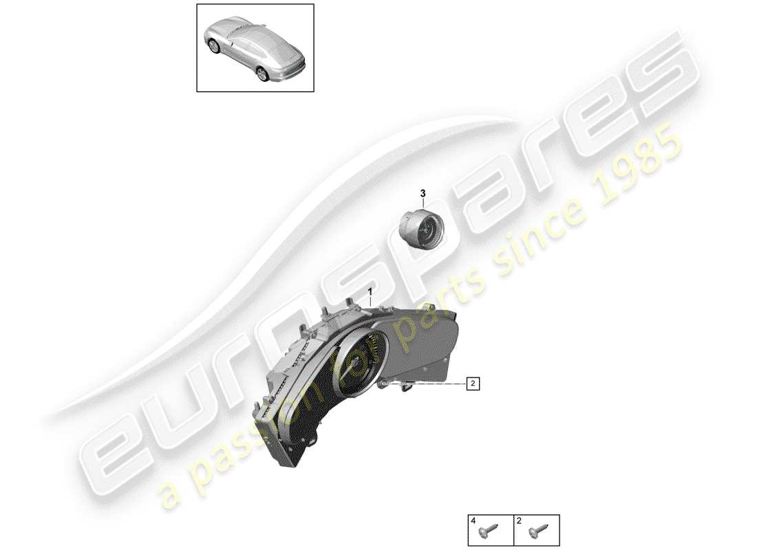 porsche 2017 (panamera 971-1) instrument cluster part diagram