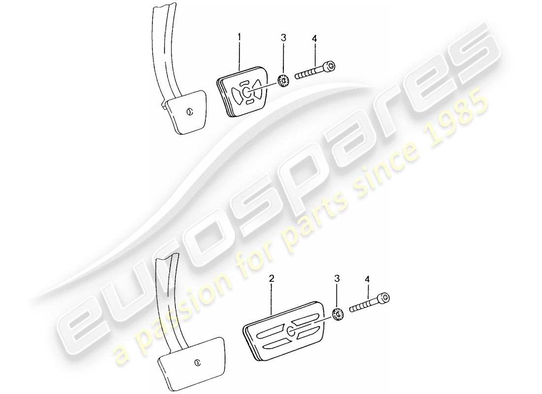 porsche tequipment catalogue (2012) vertical pedal adjustment parts diagram