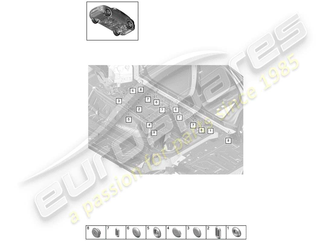 porsche 2020 (cayenne e3 9ya/9yb) plug part diagram