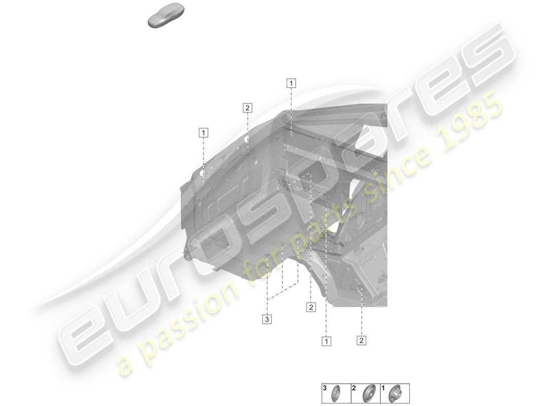 porsche 2019 (992-1) plugs for body parts diagram