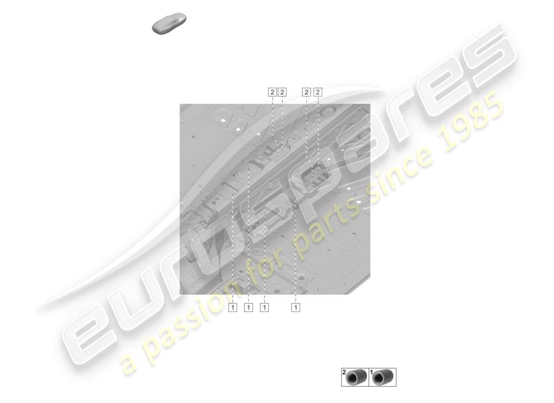 porsche 2019 (992-1) connector for tunnel underbody parts diagram