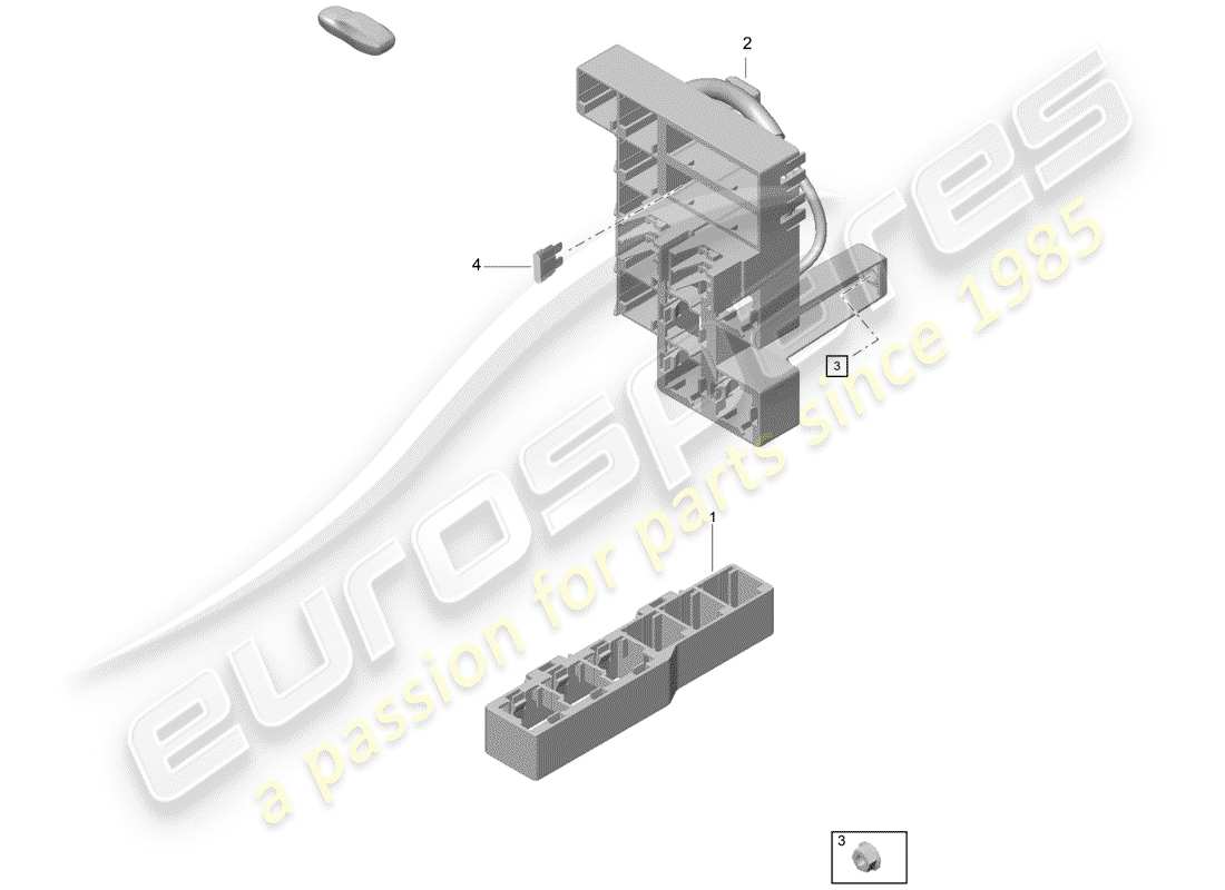 porsche 2019 (718 boxster spyder) fuse box/relay plate part diagram