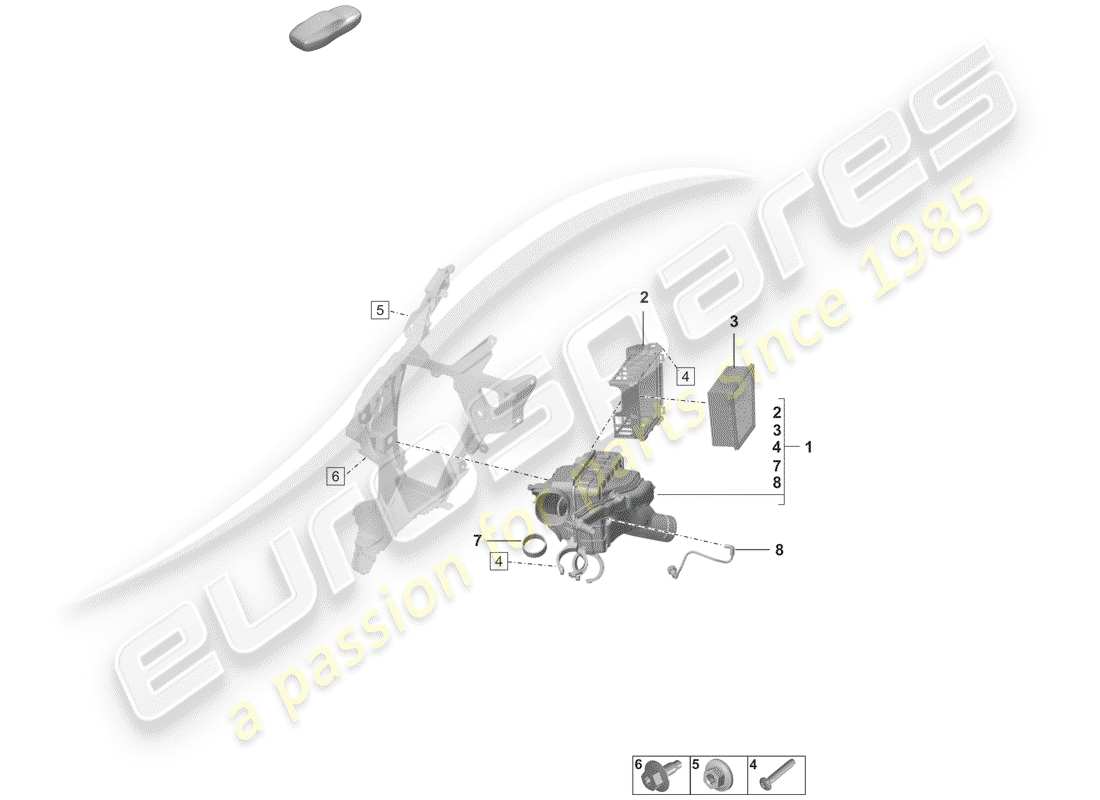 porsche 2019 (992-1) air cleaner part diagram