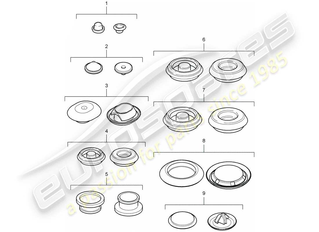 porsche cayman 987 (2010) plug part diagram