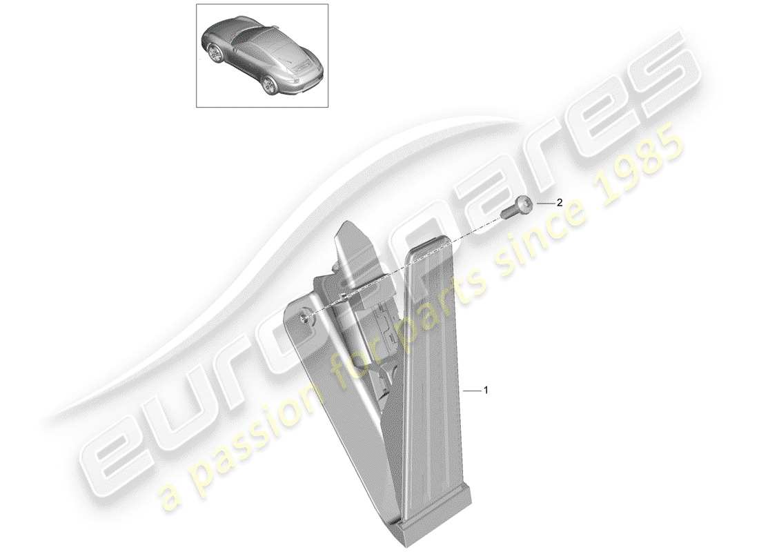 porsche 2013 (991-1) pedals part diagram