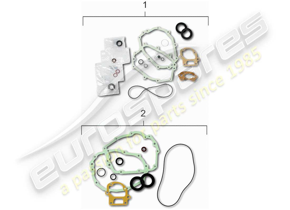 porsche 1986 (911) gasket set part diagram