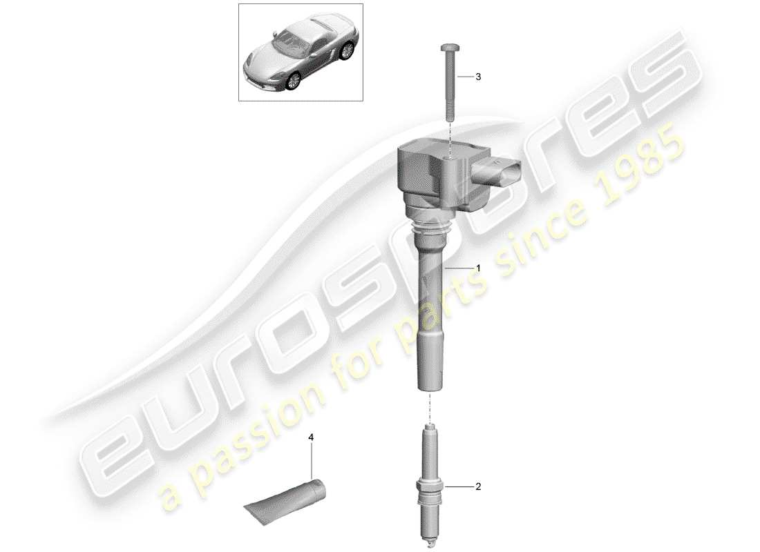 porsche 2018 (718 boxster) ignition system part diagram