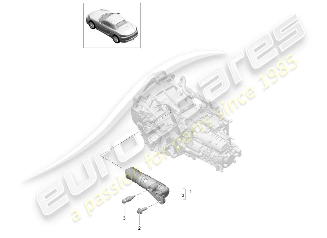 porsche 2020 (718 boxster) clutch slave cylinder parts diagram