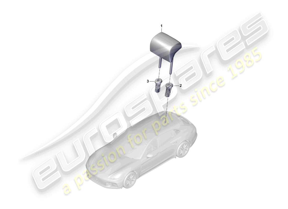 porsche 2019 (panamera 971-1) head restraint back seat parts diagram