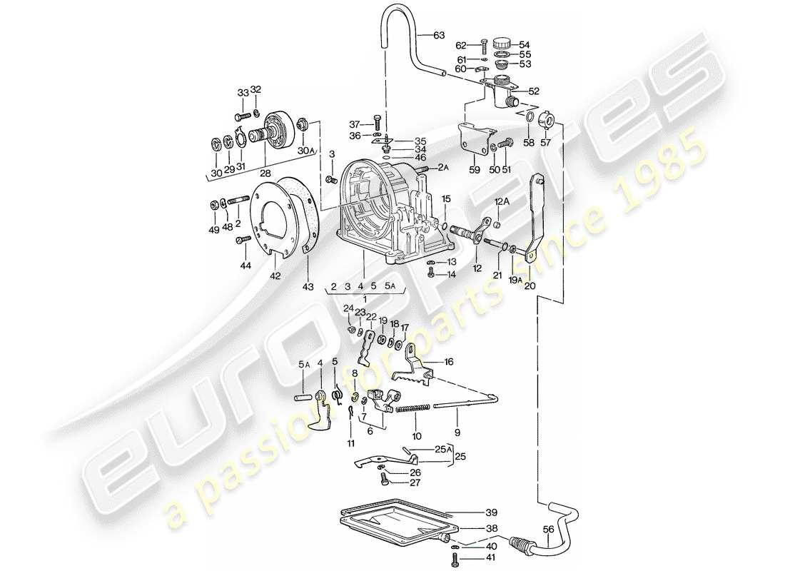porsche 1978 (924) transmission case - automatic transmission parts diagram