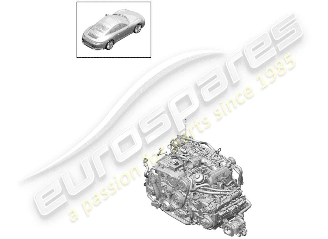 porsche 2018 (991-2) replacement engine part diagram