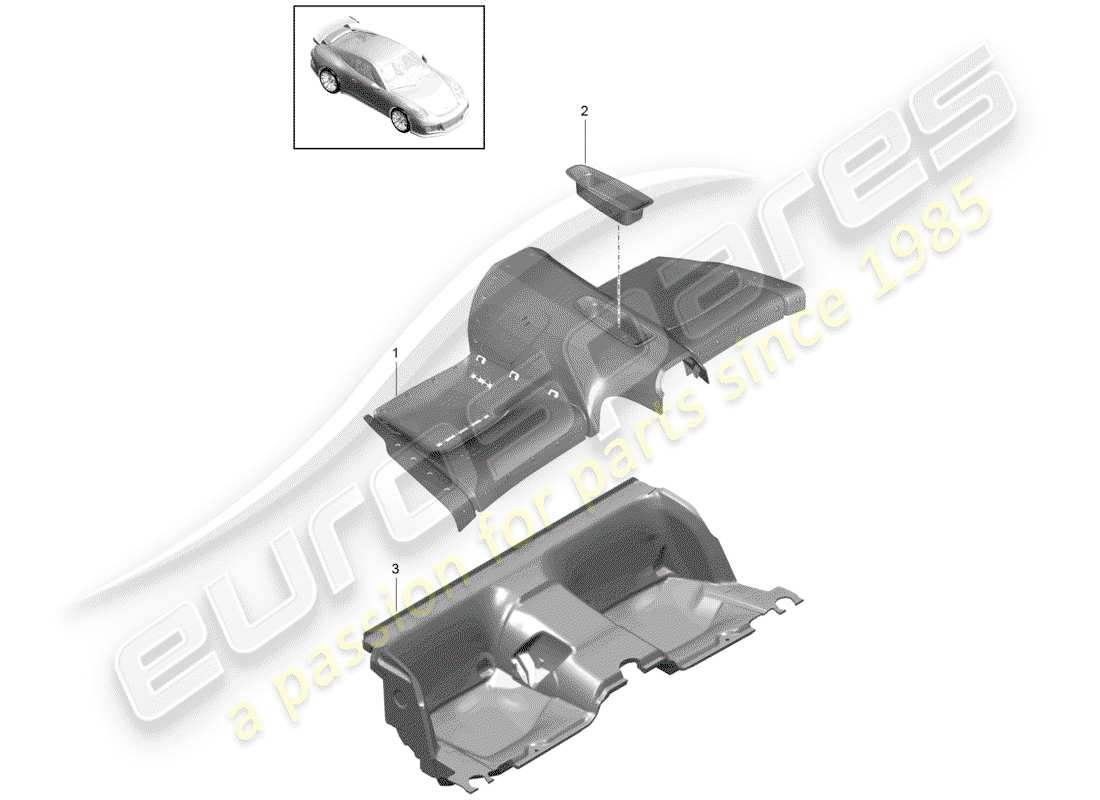 porsche 991r/gt3/rs (2015) cover parts diagram