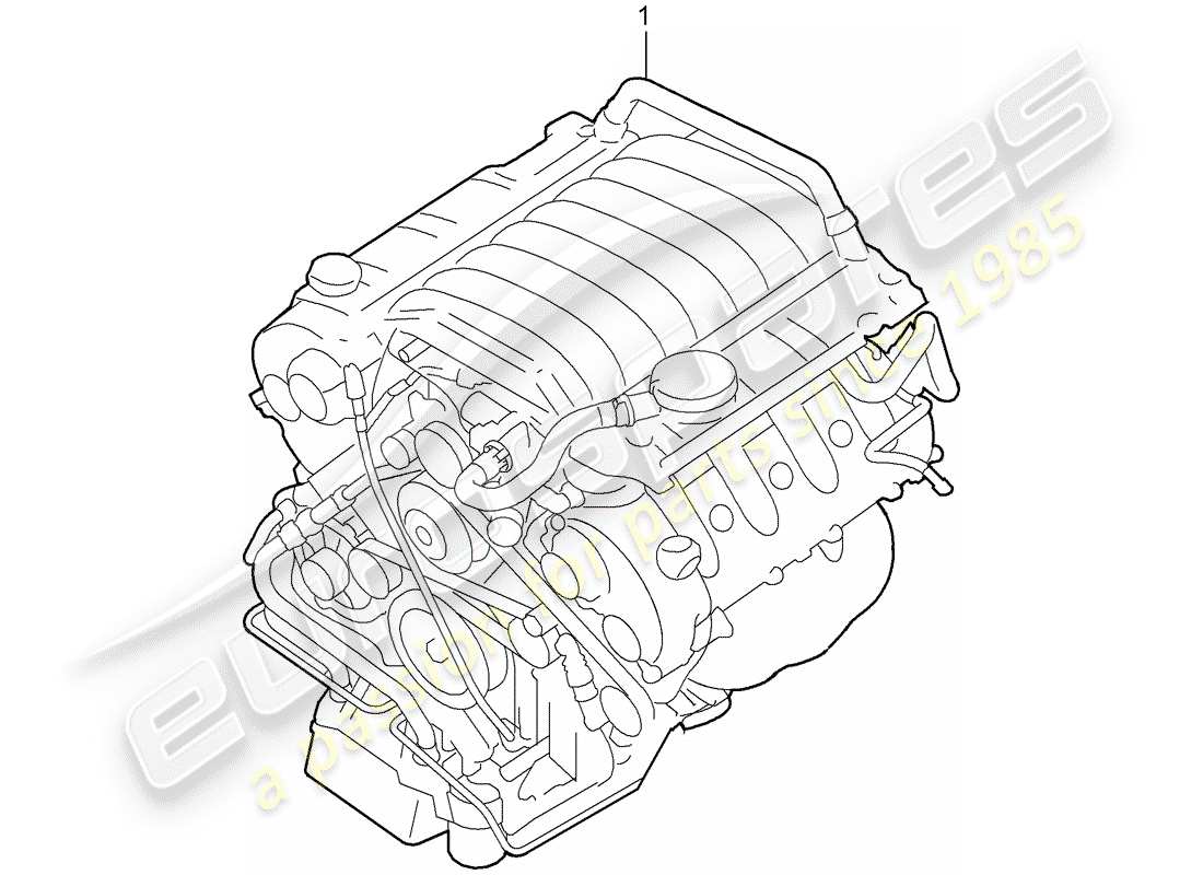 porsche cayenne (2010) replacement engine part diagram