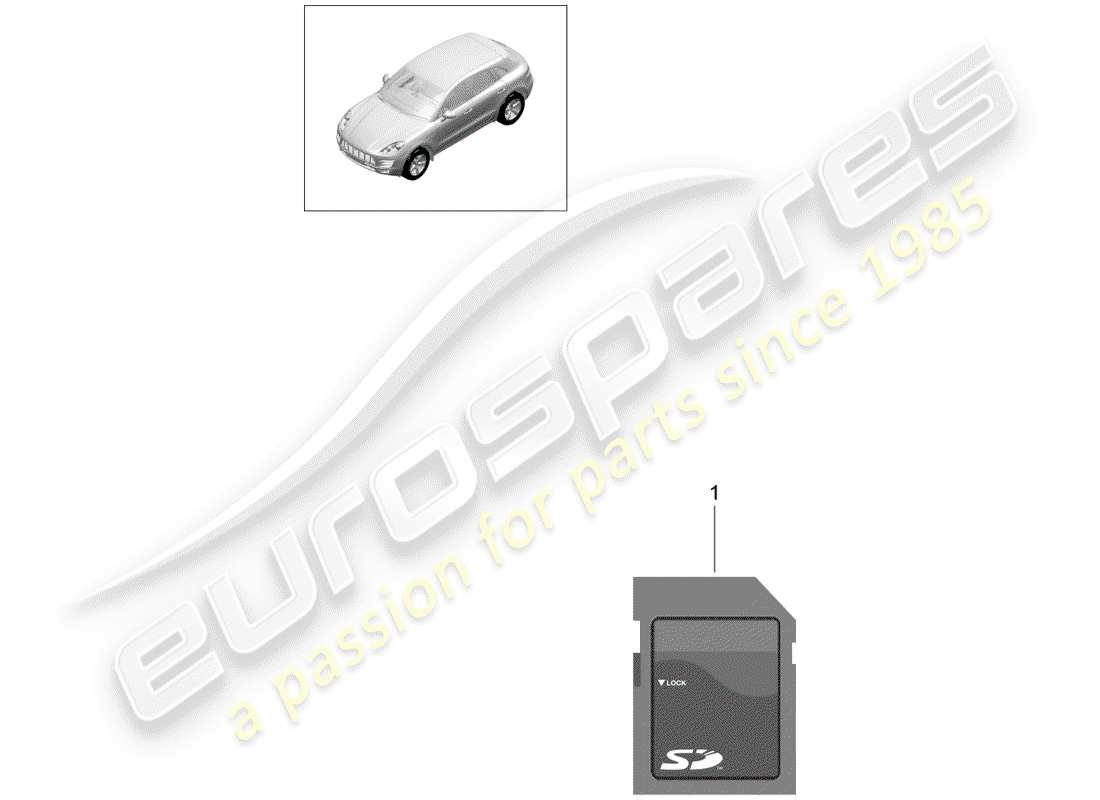 porsche 2017 (panamera 971-1) sd card part diagram