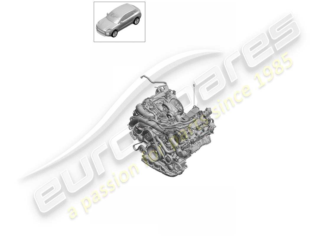 porsche 2020 (macan) replacement engine part diagram