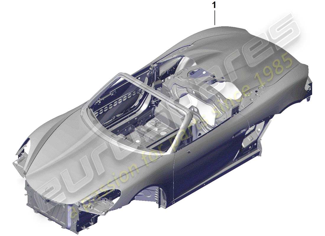 porsche 2020 (718 boxster spyder) car body part diagram