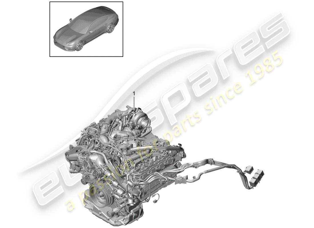 porsche 2020 (panamera 971-1) replacement engine parts diagram