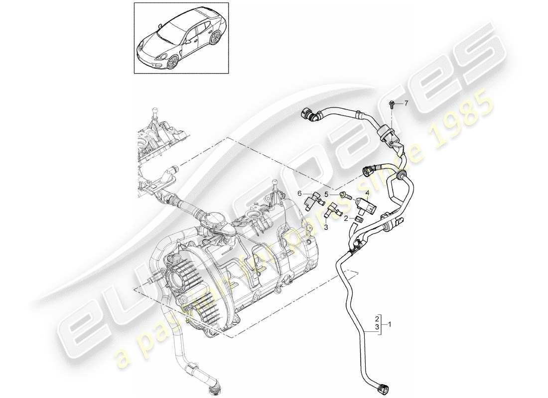 porsche 2013 (panamera 970) tank ventilation parts diagram