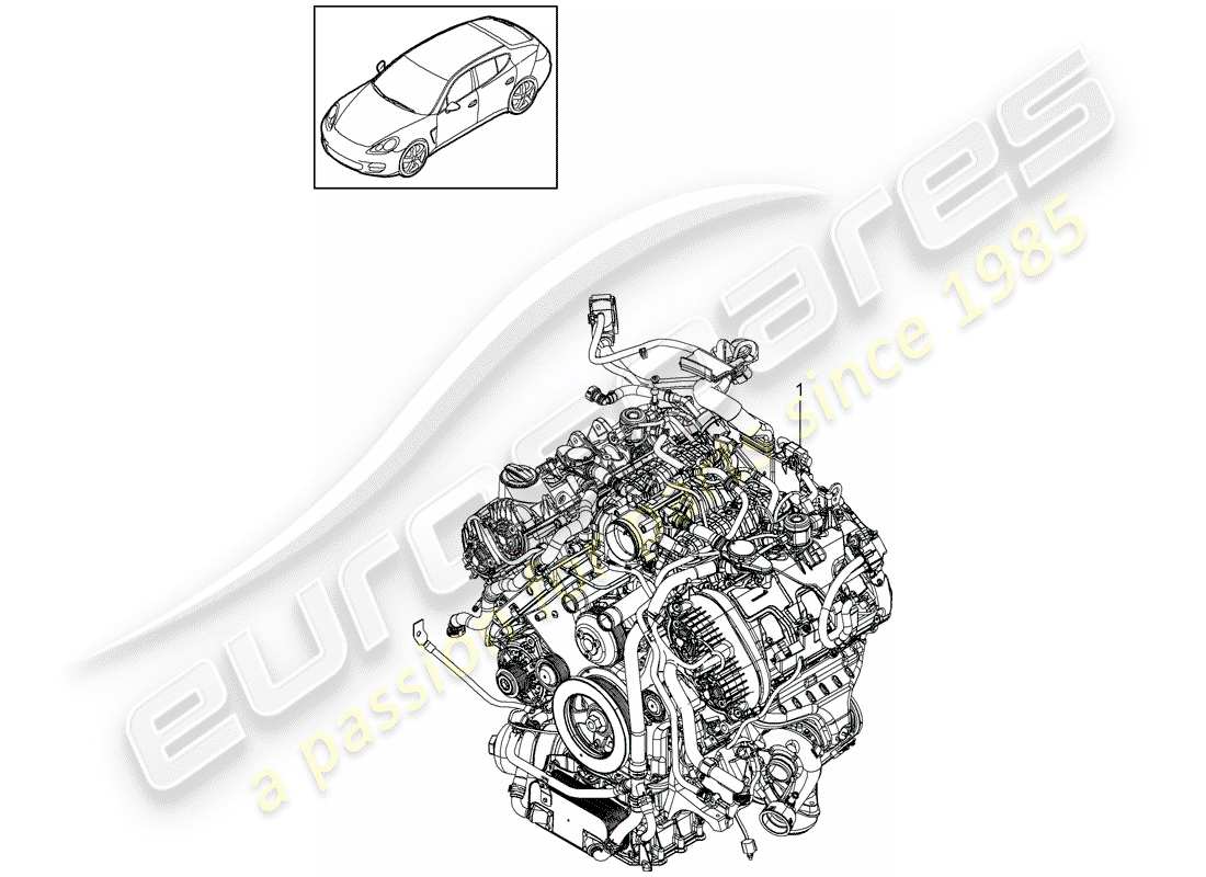 porsche 2013 (panamera 970) replacement engine parts diagram