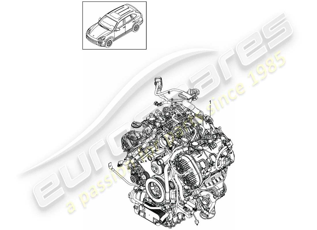 porsche 2013 (cayenne e2 92a) replacement engine parts diagram