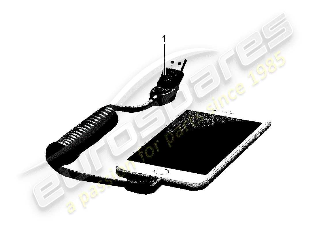 porsche 2016 (tequipment cayenne) charging cable part diagram