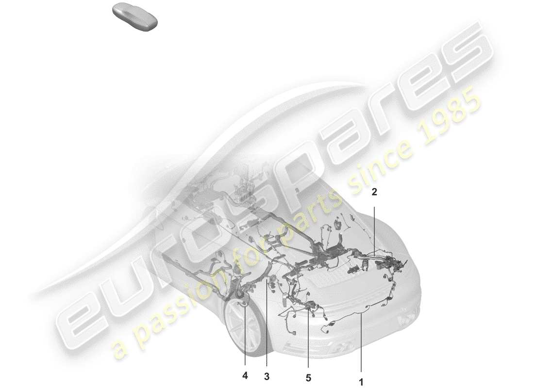 porsche 2019 (992-1) harness parts diagram