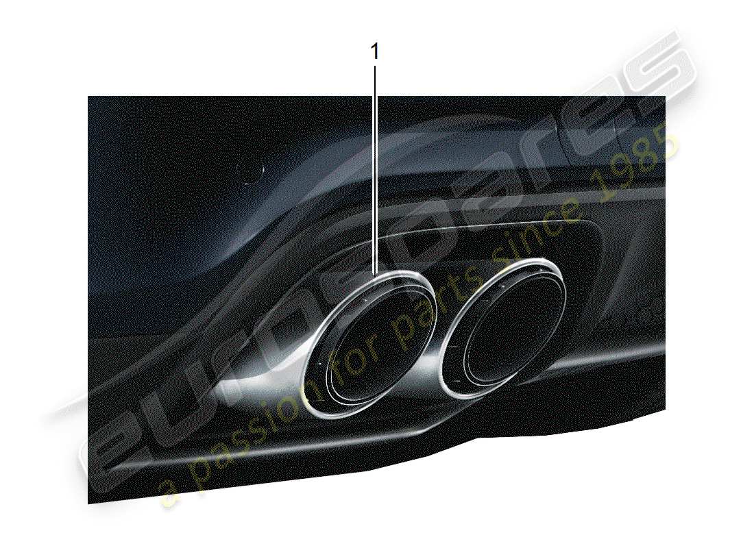 porsche 2012 (tequipment cayenne) tailpipe part diagram