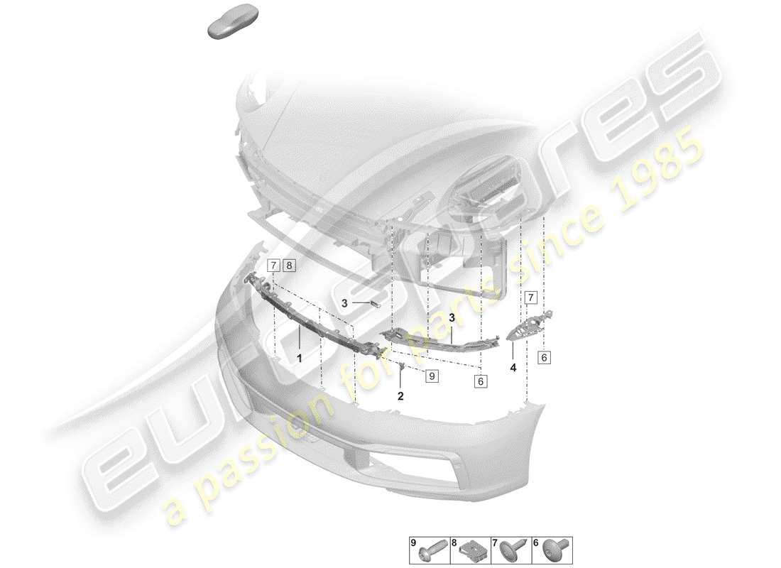 porsche 2019 (992-1) bumper part diagram