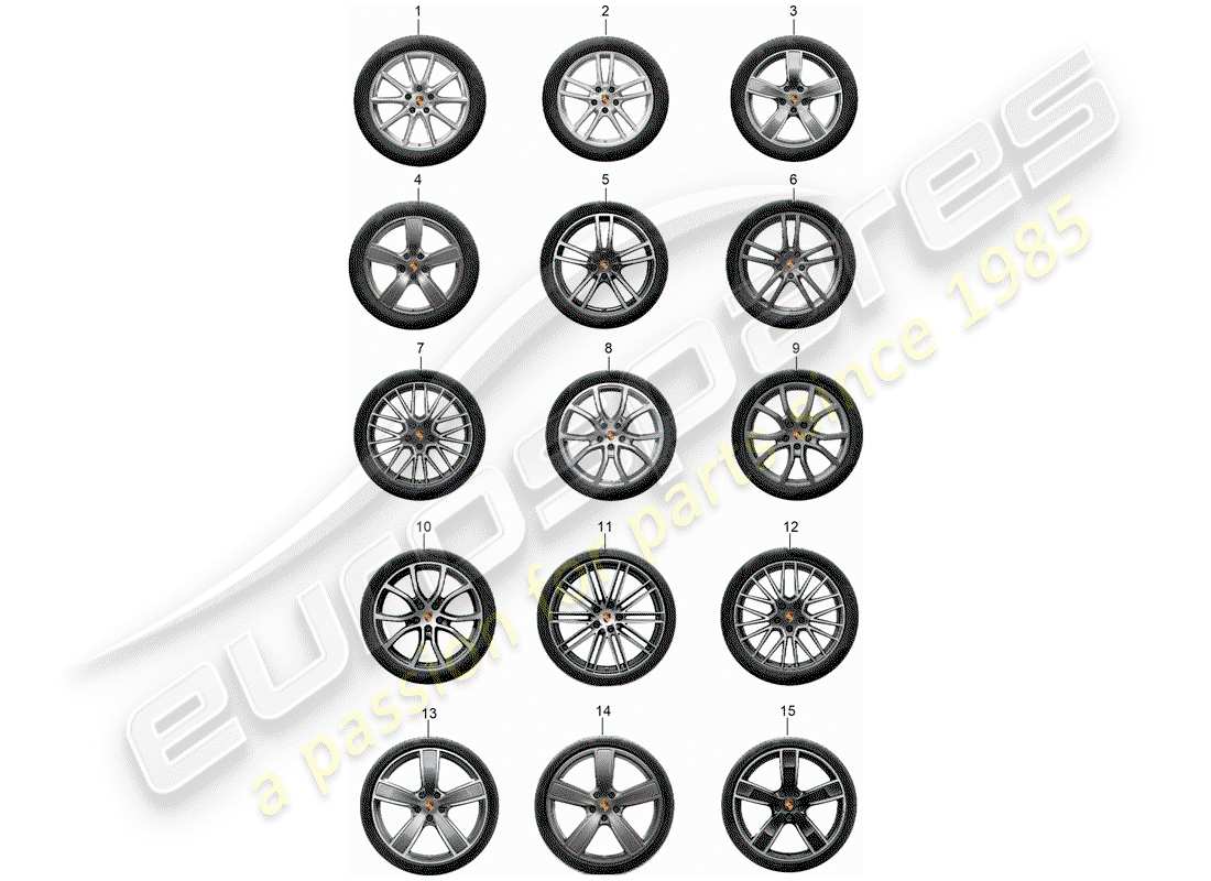 porsche 2016 (tequipment cayenne) gear set part diagram