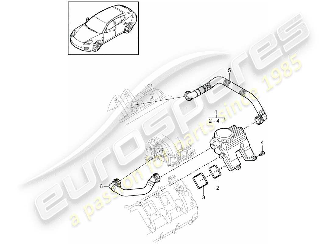 porsche 2013 (panamera 970) crankcase parts diagram