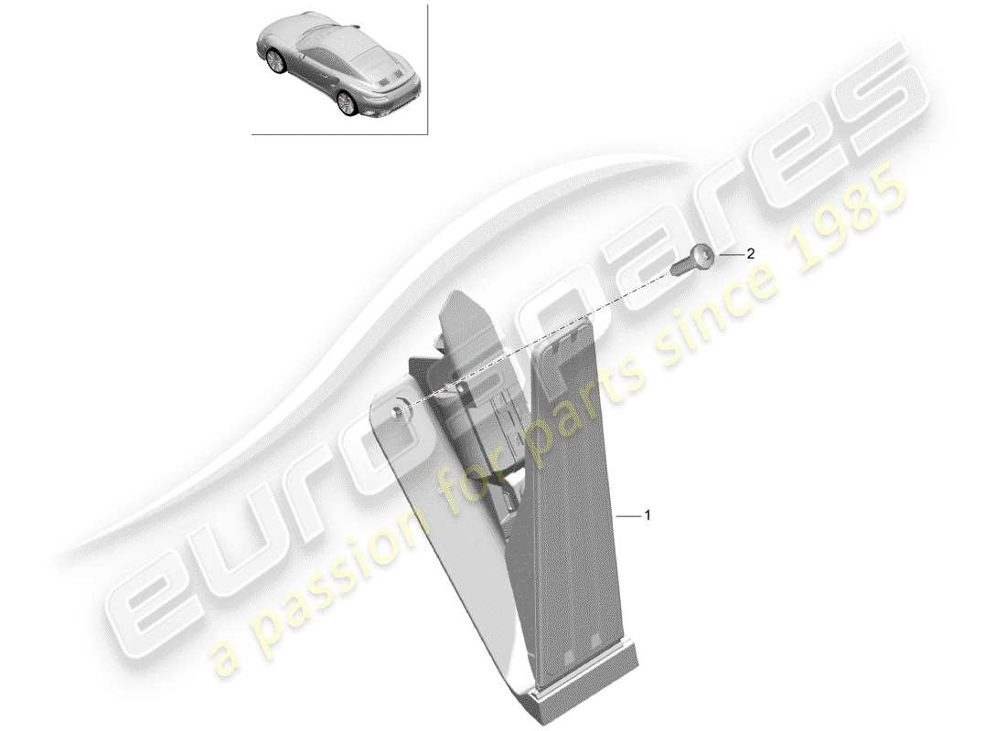 porsche 991 turbo (2020) brake and acc. pedal assembly parts diagram