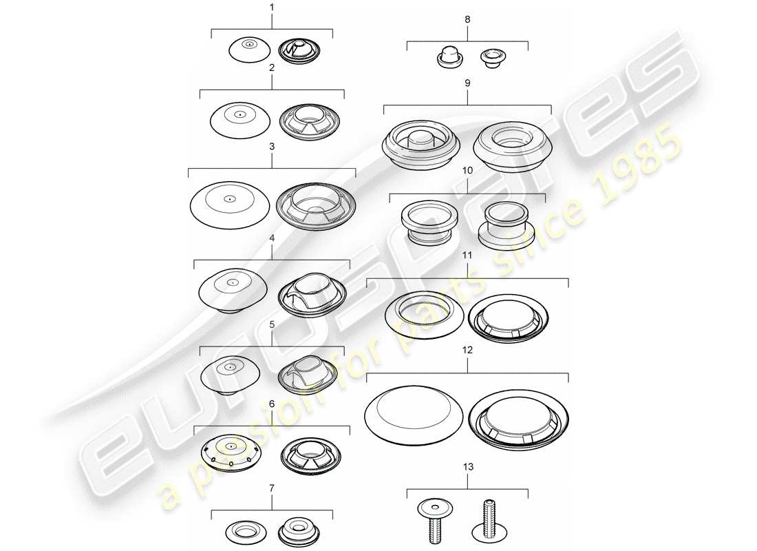 porsche 2013 (panamera 970) plug parts diagram